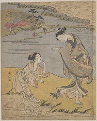 The Clinging Crab by Suzuki Harunobu