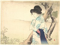 The Mad Woman of Yawata (Yawata no kyōjo) from kuchie (frontispiece) of a novel