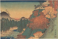 Inside the Garden at Takao by Hasegawa Sadanobu