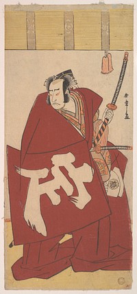The Actor Onoe Matsusuke in Shibaraku in Deep Red Robes