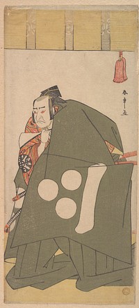 The Actor Nakamura Nakazo in Shibaraku in Dark Green Robes by Katsukawa Shunshō