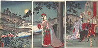 Nobility in the Evening Cool (Koki nōryō no zu) by Yōshū (Hashimoto) Chikanobu