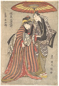 Kabuki Actors: Bando Mitsugorō and Iwai Hanshirō by Utagawa Toyokuni