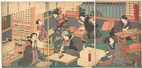 Artisans, from the series An Up-to-Date Parody of the Four Classes" by Utagawa Kunisada