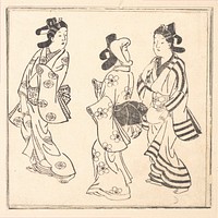 Leaf from a Book Entitled: Wakoku Hiaku-jo: One Hundred Japanese Women