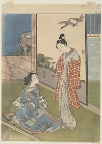 A Girl Writing a Letter by Suzuki Harunobu