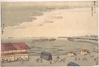 Shore Scene Showing European Influence by Shōtei Hokuju