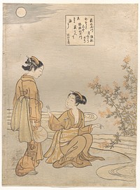 Hagi no Tamagawa by Suzuki Harunobu