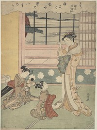 Window Opening Toward the Sea by Suzuki Harunobu