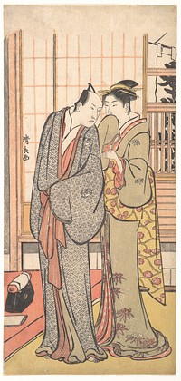 Ichikawa Yaozo III with a Lady by Torii Kiyonaga