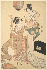 Two Geisha by Chōbunsai Eishi