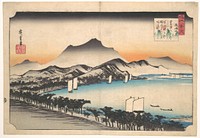 Clearing Weather at Awazu by Utagawa Hiroshige