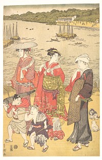 Women at Takanawa Beach by Utagawa Toyokuni