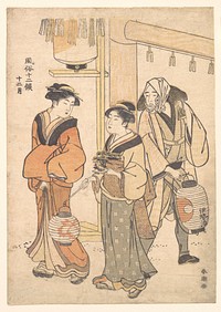 The Twelfth Month: December by Katsukawa Shunchō