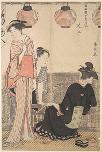 Scene in Nakasu, a District of Edo by Torii Kiyonaga