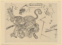 Yorimasa Killing Nue by Katsushika Hokusai