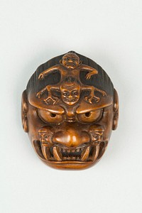 Netsuke of Grotesque Mask