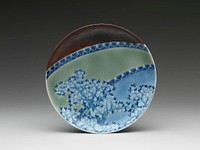 Dish with Cherry Blossoms and Textile Curtains, Japan