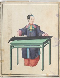 Musician playing Guqin (古琴 ), Chinese