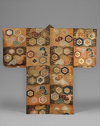 Noh Costume (Atsuita) with Clouds and Hexagons
