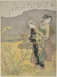 The Bush Clover (Hagi) by Suzuki Harunobu