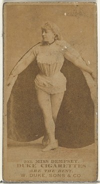 Card Number 203, Miss Dempsey, from the Actors and Actresses series (N145-7) issued by Duke Sons & Co. to promote Duke Cigarettes