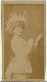 [Actress wearing pointed hat], from the Actors and Actresses series (N145-8) issued by Duke Sons & Co. to promote Duke Cigarettes
