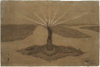 Presentation Drawing of “The Statue of Liberty Illuminating the World" by Frédéric-Auguste Bartholdi