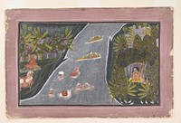 Radha Crosses a River to Interview a Hindu Sage by Chokha