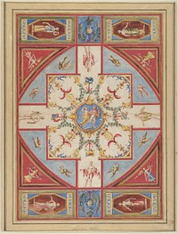 Design for a Ceiling with Grotesque Decoration