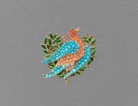 Brooch in the form of a dove on an olive branch