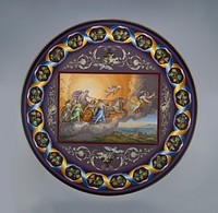 Table top depicting Aurora and the Chariot of Apollo