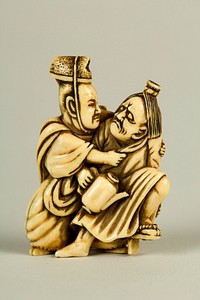 Netsuke of Two Male Figures