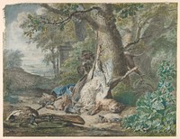 Hunting Still Life in a Forest