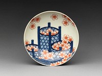 Small Dish with Cherry Blossoms in Bamboo Baskets, Japan