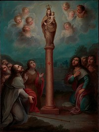 The Apparition of the Virgin of El Pilar to St. James  by Nicolás Enríquez