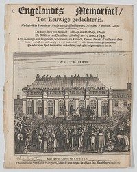 The Execution of King Charles I (Title page: Engelandts Memoriael)