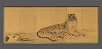 Tiger, Tigress and Cub by Kishi Chikudō