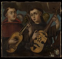 Saint Bonaventure and Saint Anthony of Padua by follower of Basilio Santa Cruz Pumacallao