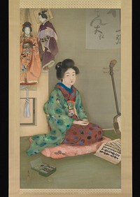 Female Chanter for Jōruri Puppet Theater 