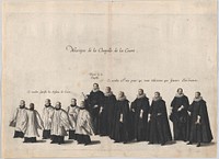 Plate 6: Members of the court chapel choir marching in the funeral procession of Archduke Albert of Austria; from 'Pompa Funebris ... Alberti Pii' by Cornelis Galle I, after Jacques Francquart