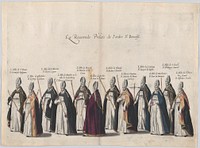 Plate 11: Members of the clergy marching in the funeral procession of Archduke Albert of Austria; from 'Pompa Funebris ... Alberti Pii' by Cornelis Galle I, after Jacques Francquart