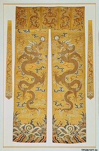 Door valance and side panels with dragons