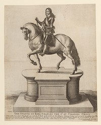 Equestrian Statue of King Charles I at Charing Cross by Wenceslaus Hollar