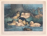 Jolly Young Ducks published and printed by Currier & Ives