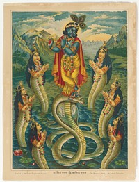 Krishna subduing Kaliya