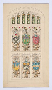 Design for an armorial stained glass window