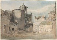 Fortified Entrance to a Welsh Town (East Gate of Caernarvon)  by John Varley