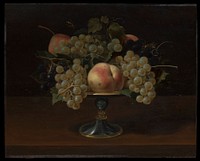 Still Life of Grapes and Peaches