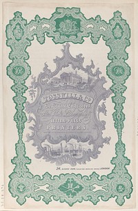 Trade Card for Tosswill & Co., Designers, Engravers, Steel Plate, Lithographic & Letterpress Printers